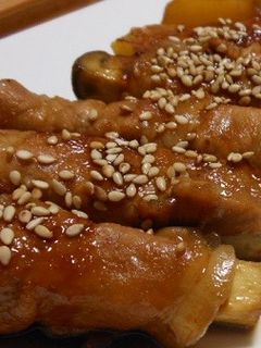 肉巻き長芋の甘辛煮-レシピのメイン写真