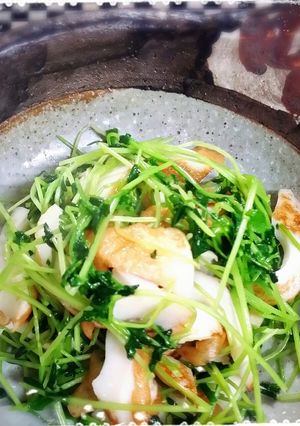 豆苗とちくわのサッパリ炒め-レシピのメイン写真