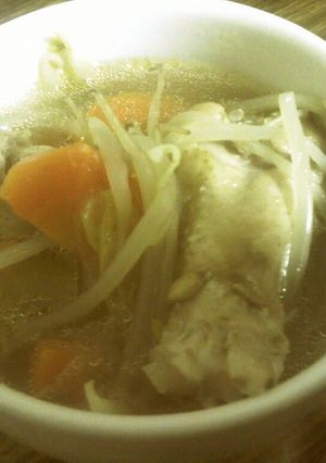 鶏手羽元とモヤシのコンソメスープ-レシピのメイン写真