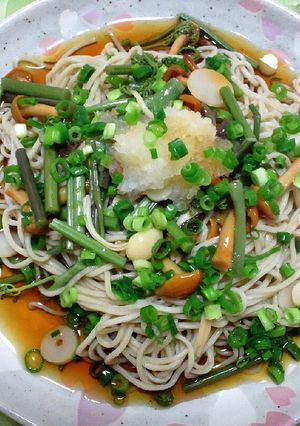 簡単ぶっかけ山菜おろし蕎麦-レシピのメイン写真