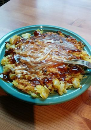 なんとコーンミールで!お好み焼き!-レシピのメイン写真