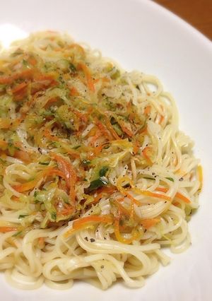 簡単！包丁いらず☆素麺消費チャンプルー♪-レシピのメイン写真