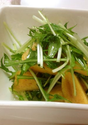 水菜と柿のサラダ…♪-レシピのメイン写真