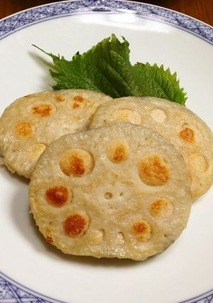 はんぺん明太のれんこんはさみ焼-レシピのメイン写真