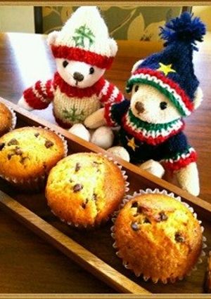 ノンバターキャラメルチョコチップマフィン-レシピのメイン写真