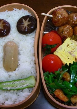 お弁当（79）煮物スマイル-レシピのメイン写真