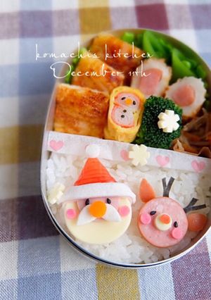 クリスマス キャラ弁♡サンタ トナカイ-レシピのメイン写真