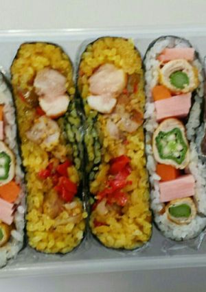 おにぎらず弁当（パエリア版）-レシピのメイン写真