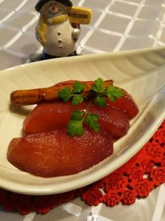 林檎のコンポート♪赤ワイン煮-レシピのメイン写真