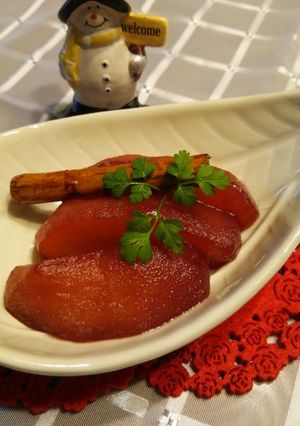 林檎のコンポート♪赤ワイン煮-レシピのメイン写真