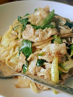 葱と豚バラの生姜醤油パスタ-レシピのメイン写真
