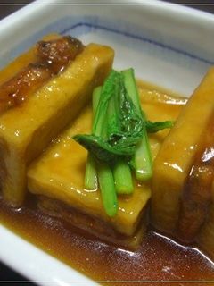 肉サンドでメイン昇格★高野豆腐の揚げ煮♪-レシピのメイン写真