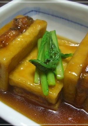 肉サンドでメイン昇格★高野豆腐の揚げ煮♪-レシピのメイン写真