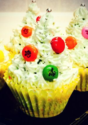 可愛い☆クリームツリーのカップケーキ-レシピのメイン写真