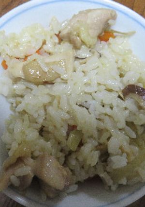 シリコンスチーマーで鶏ごぼうご飯-レシピのメイン写真