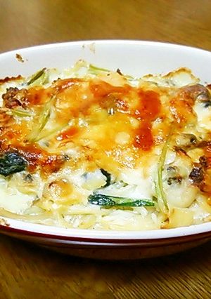 小松菜のシーフード♥スパグラタン-レシピのメイン写真