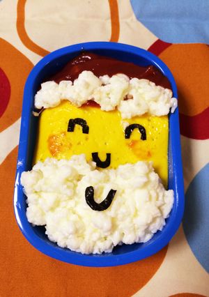 クリスマス弁当✩サンタさんオムライス-レシピのメイン写真
