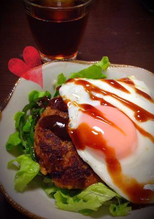 簡単♪少しヘルシーなロコモコ丼♡-レシピのメイン写真