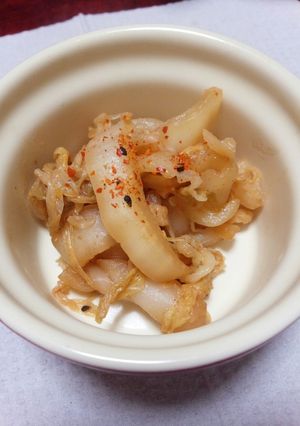 白菜の古漬けの炒め煮-レシピのメイン写真