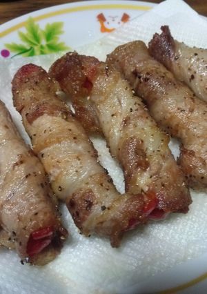 赤パプリカの肉巻き揚げ-レシピのメイン写真