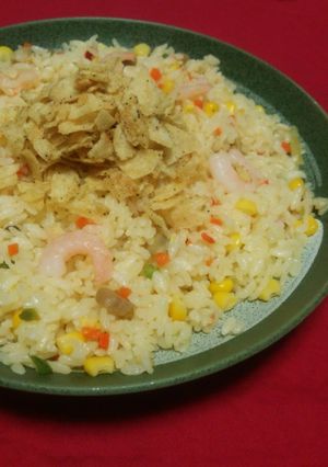 エビピラフのポテチのせ-レシピのメイン写真