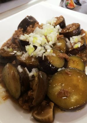 なすと椎茸のひき肉炒め-レシピのメイン写真