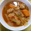 白菜 鶏肉の 白ワイン トマト煮込み♡
