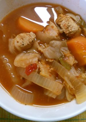 白菜 鶏肉の 白ワイン トマト煮込み♡-レシピのメイン写真
