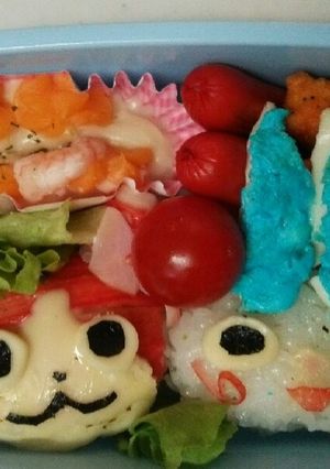簡単キャラ弁 ジバニャン&こまさん-レシピのメイン写真