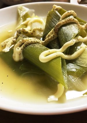 大量消費！長ネギのコンソメ煮（スープ風）-レシピのメイン写真