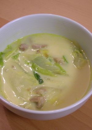 白菜と鶏肉のミルクカレースープ-レシピのメイン写真