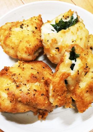 ☆鶏肉ささみの大葉・チーズ挟み焼き☆-レシピのメイン写真