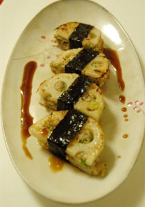 レンコンの中華風はさみ焼き-レシピのメイン写真