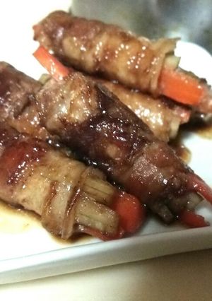＊にんじんゴボウの肉巻き＊-レシピのメイン写真