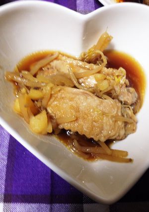 ○手羽ともやしの煮物(人生初煮物作り!)-レシピのメイン写真