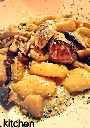 秋の味覚!キノコクリームのニョッキ!-レシピのメイン写真