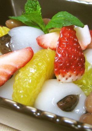 もちもち!豆入りフルーツ白玉-レシピのメイン写真