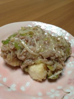 風邪予防!ネギたっぷり豆腐ステーキ-レシピのメイン写真