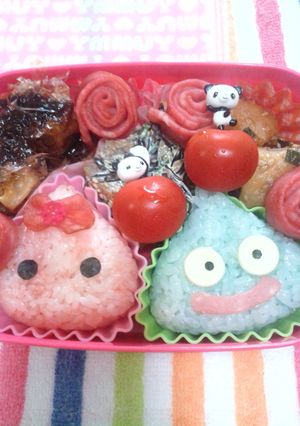 ほっぺちゃん スライム キャラおにぎり-レシピのメイン写真
