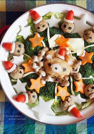 くまサンタとリースのクリスマス☆デコ鍋-レシピのメイン写真