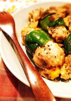 ピーマン巻いたお肉 チーズソース-レシピのメイン写真