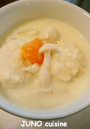 ☆チキンボールホワイトシチュー☆-レシピのメイン写真