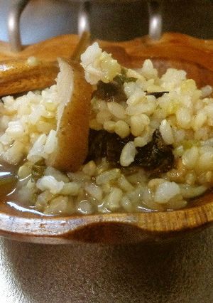 最速の玄米雑炊（干し椎茸昆布ちりめん）-レシピのメイン写真