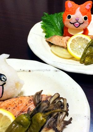 大根おろしアート♡超簡単 鮭のレンジ蒸し-レシピのメイン写真