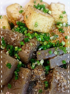 厚揚げとこんにゃくのバターサイコロ焼き-レシピのメイン写真