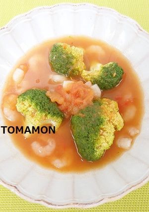 とまモンスープ✿エビ＆ブロッコリー✿-レシピのメイン写真