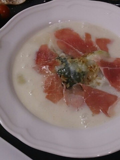 チンゲン菜と生ハムの豆乳スープ-レシピのメイン写真