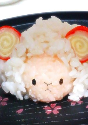 ひつじの干支弁当に☆簡単-レシピのメイン写真