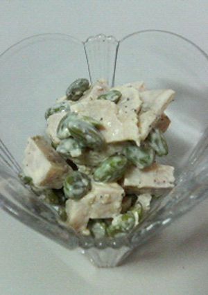 鶏ハムで！！　　枝豆マヨ和え-レシピのメイン写真