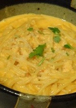 牛乳でほっくりかぼちゃのポタージュパスタ-レシピのメイン写真